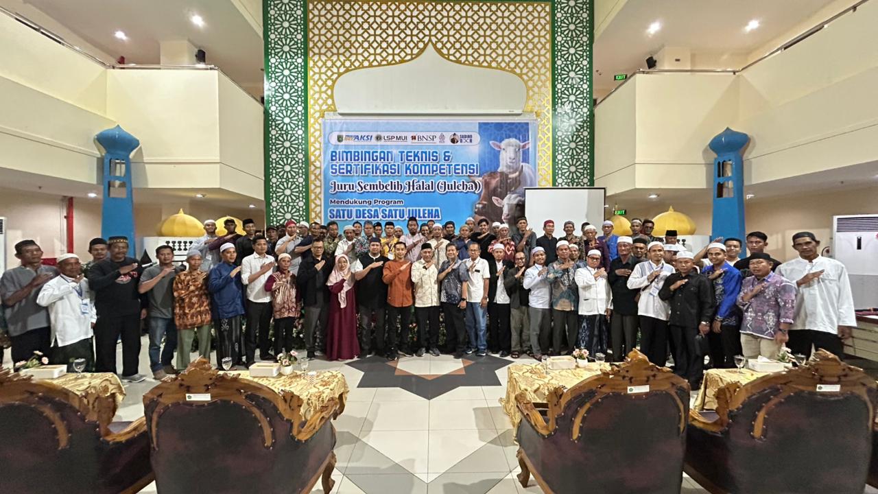 Perkuat Ekosistem Halal dari Hulu, Ratusan Juru Sembelih di Kalsel Lulus Uji Kompetensi